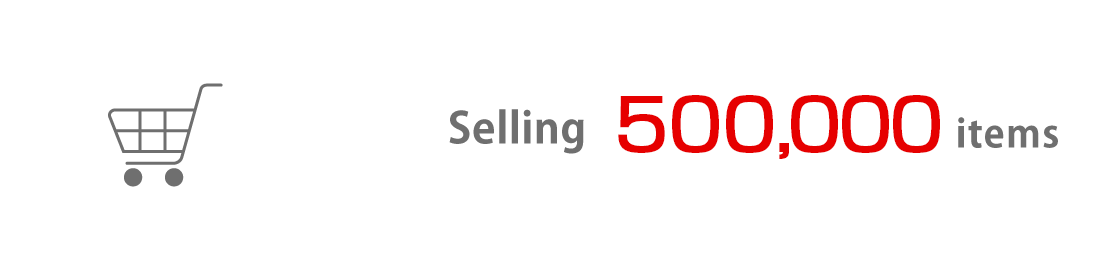 Selling 400,000 items